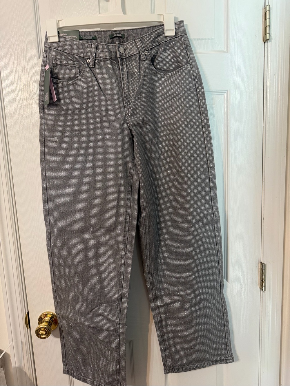 wild fable Metallic Gray Straight Leg Jeans